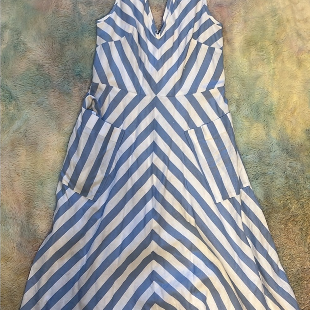 Kate Spade Blue and White Striped Dress